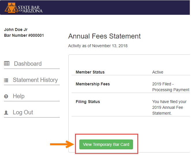 Membership Fee Statement Filing Instructions